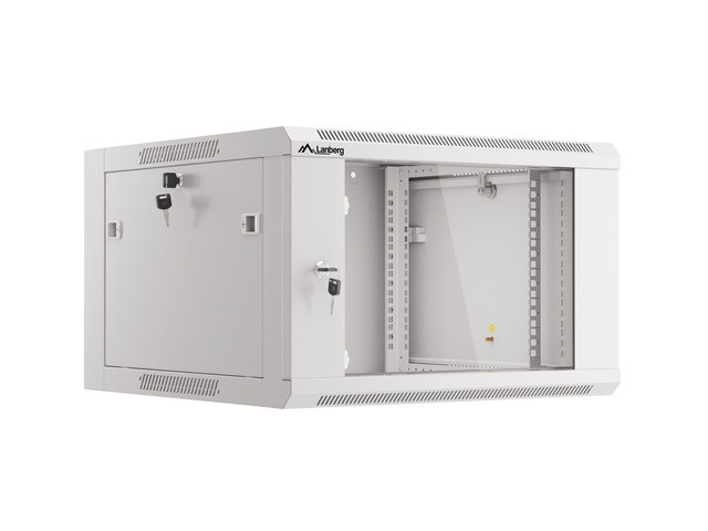 Lanberg Szafa Instalacyjna Rack Wisząca 19" 6u 570x600 Szybki Montaż Szara (Flat Pack)