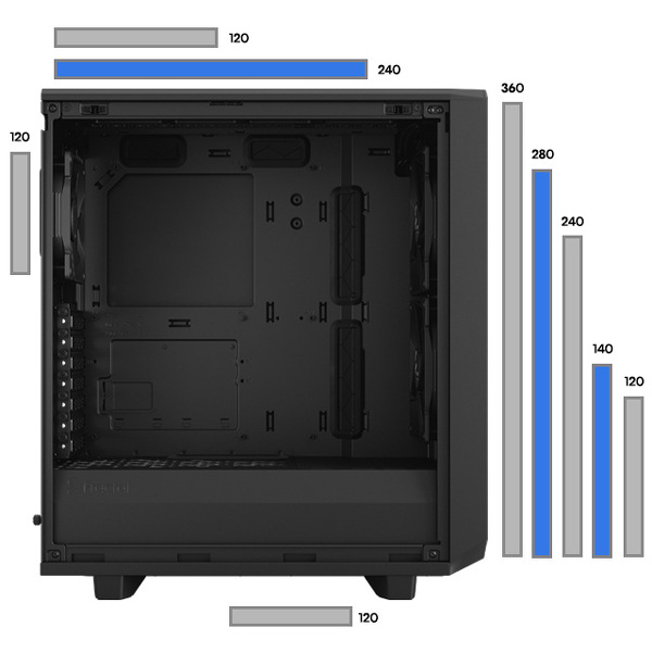 Zdjęcie produktu: Obudowa do komputera Fractal Design Meshify 2 Compact Black Solid