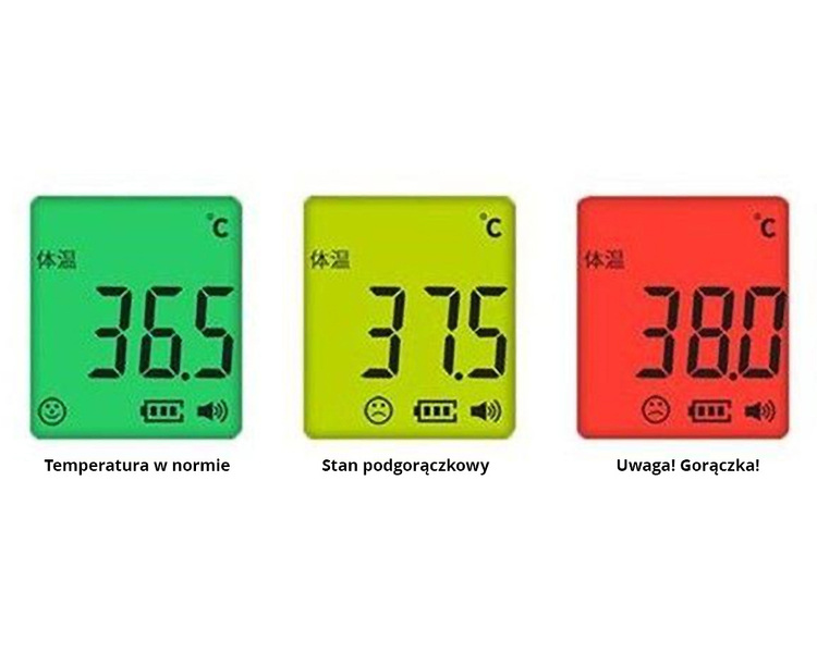 Zdjęcie produktu: Bezdotykowy cyfrowy termometr elektroniczny ES-T01 precyzyjny pirometr na podczerwień lekarski do czoła - uszkodzony