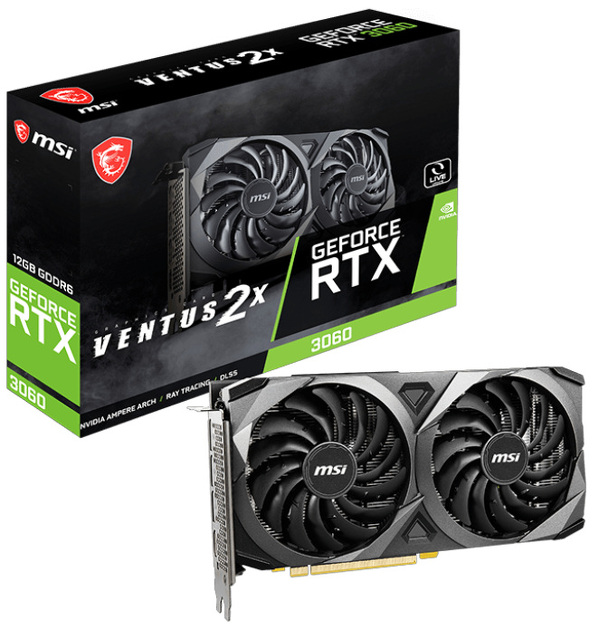 Zdjęcie produktu: MSI GeForce RTX 3060 VENTUS 2X OC 12GB GDDR6 Zdjęcie produktu: MSI GeForce RTX 3060 VENTUS 2X OC 12GB GDDR6