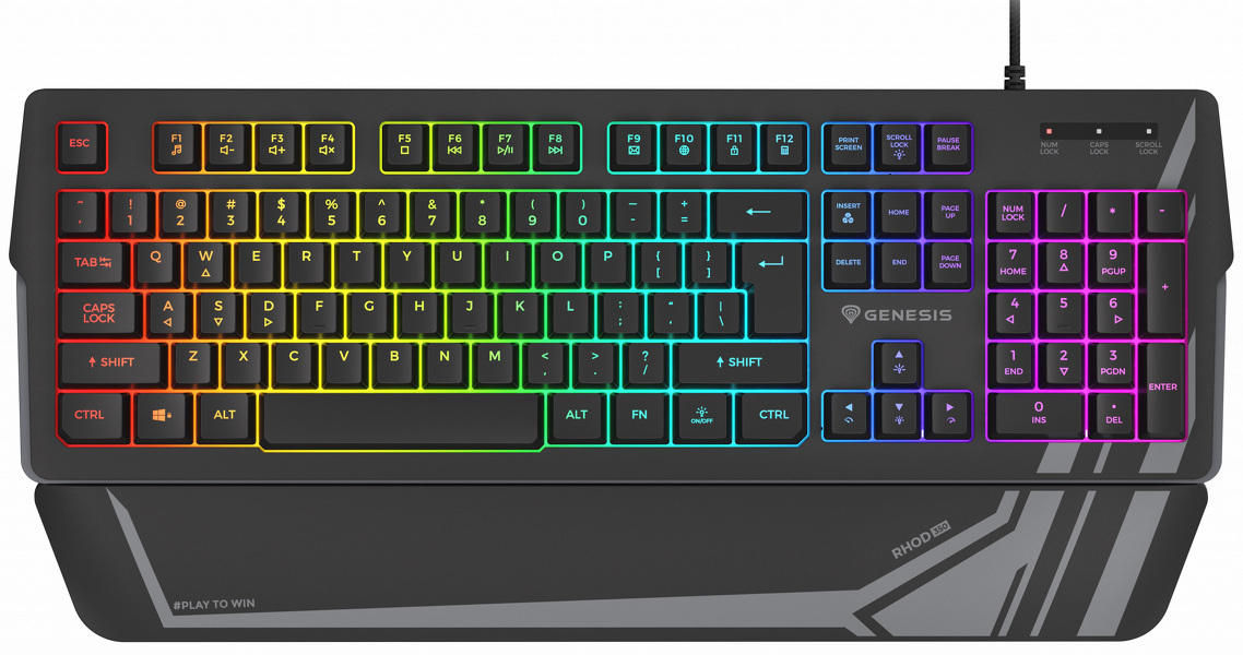 Zdjęcie produktu: Klawiatura Genesis Rhod 350 RGB, podświetlana gamingowa