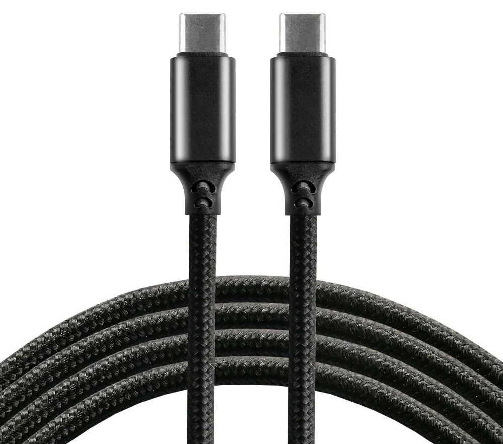 Kabel przewód pleciony USB-C PD 100cm everActive CBB-1PD5 Power Delivery 5A z obsługą szybkiego ładowania 100W