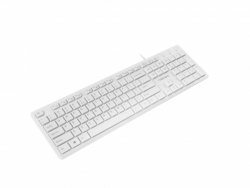 Zdjęcie produktu: Klawiatura Slim Multimedialna Natec Discus Biała Zdjęcie produktu: Klawiatura Slim Multimedialna Natec Discus Biała