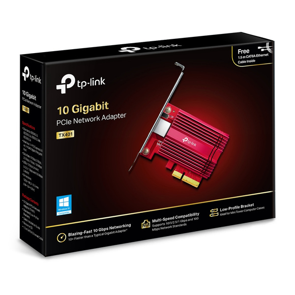 Zdjęcie produktu: TP-Link TX401 Ethernet Adapter 1x10Gb RJ-45 PCI-E