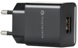 Ładowarka sieciowa everActive 1xUSB 1A - czarna (SC-100B)