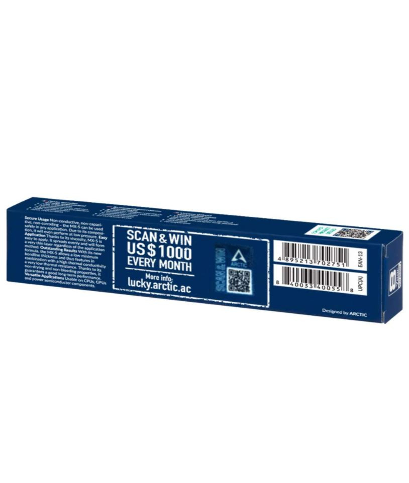 Arctic MX-5 8g, wysokowydajna pasta termoprzewodząca (ACTCP00047A) Arctic MX-5 8g, wysokowydajna pasta termoprzewodząca (ACTCP00047A)