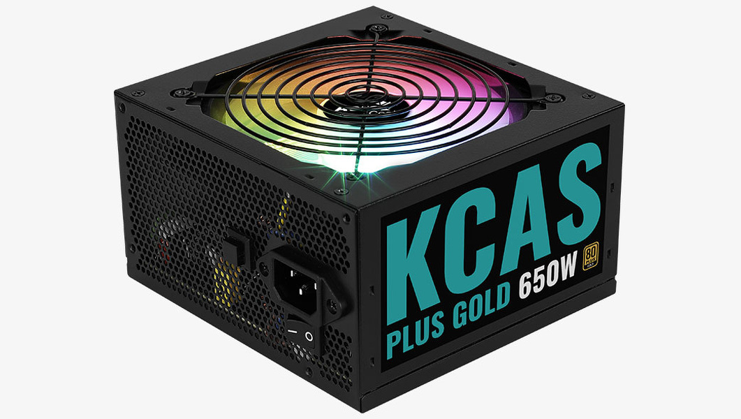 Zdjęcie produktu: Zasilacz Aerocool KCAS PLUS RGB 80Plus Gold 650W Zdjęcie produktu: Zasilacz Aerocool KCAS PLUS RGB 80Plus Gold 650W