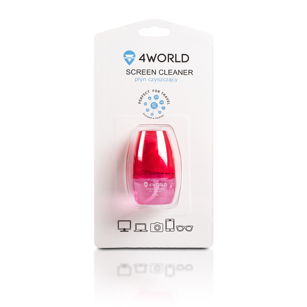 Zdjęcie produktu: 4World Zestaw czyszczący 50ml, ściereczka 15x 15cm, różowy
