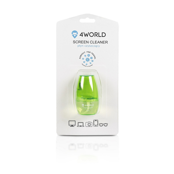 Zdjęcie produktu: 4World Zestaw czyszczący 50ml, ściereczka 15x 15cm, zielony