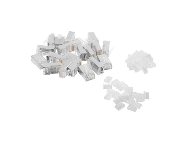 Wtyk Sieciowy RJ45 (8P8C) Kat.6 FTP (20 Szt) z prowadnicą do linki i do drutu OD1.2 Lanberg