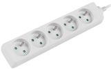 Miniatura zdjęcia: Lanberg Listwa Przedłużacz 3m 5x 230V PL kablel z pełnej miedzi Biała