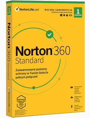 Miniatura produktu: Norton 360 STANDARD 10GB 1U 1D/1Y  21408666