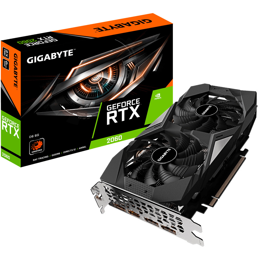 Gigabyte GeForce RTX 2060 D6 6GB GDDR6 (GV-N2060D6-6GD)