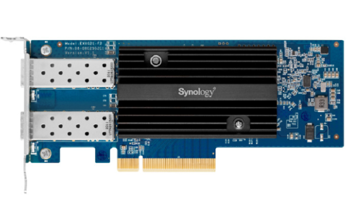 Synology E25G21-F2 Dwuportowa, szybka karta rozszerzeń 25 GbE SFP28 dla serwerów Synology