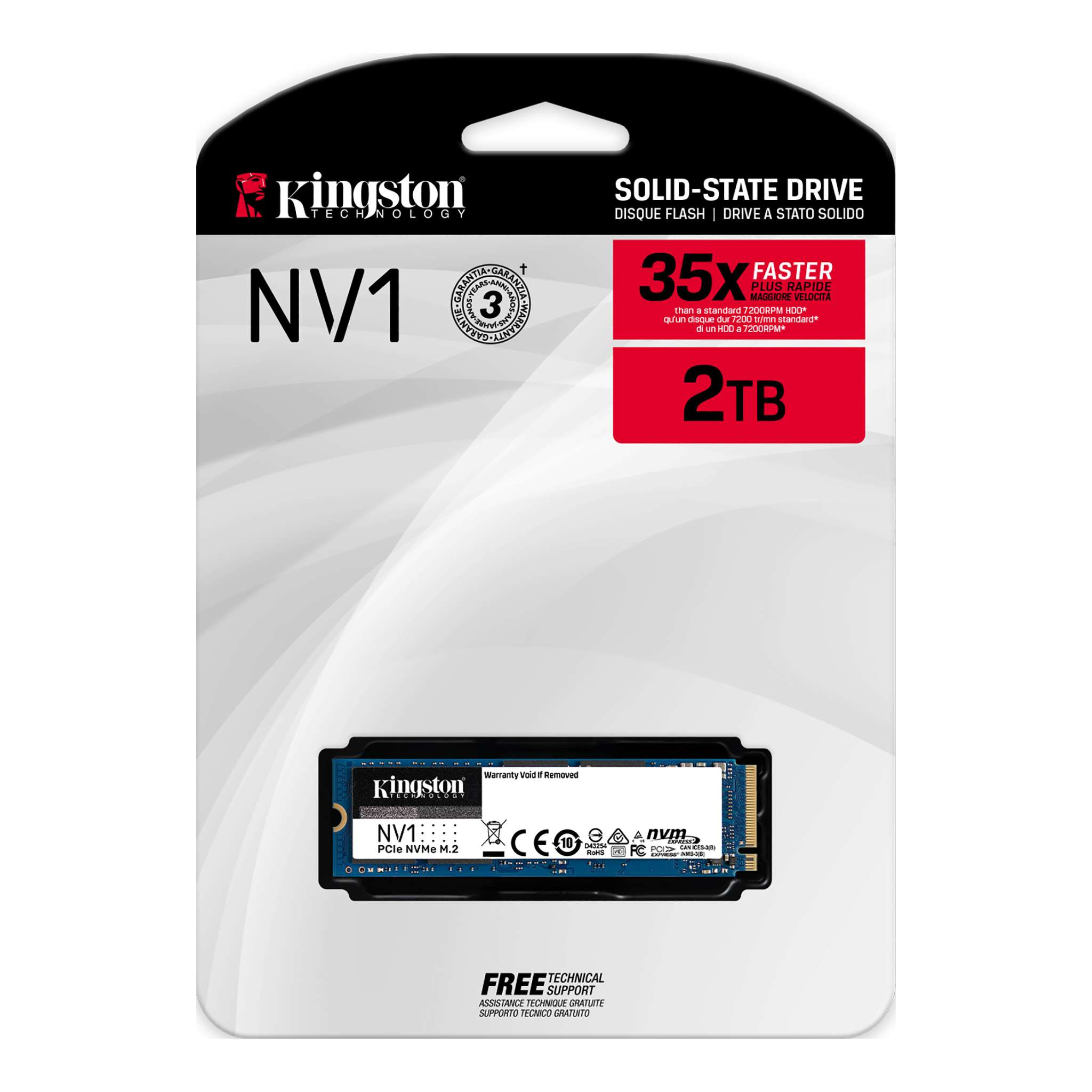 Dysk Kingston SSD NV1 2TB M.2 PCIe NVMe Gen3 SNVS/2000G