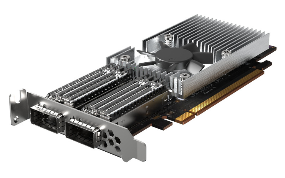 Zdjęcie produktu: Qnap QXG-100G2SF-E810 2x QSFP28 100GbE PCIe Gen4x16 Zdjęcie produktu: Qnap QXG-100G2SF-E810 2x QSFP28 100GbE PCIe Gen4x16