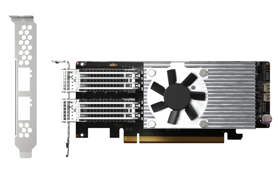 Zdjęcie produktu: Qnap QXG-100G2SF-E810 2x QSFP28 100GbE PCIe Gen4x16 Zdjęcie produktu: Qnap QXG-100G2SF-E810 2x QSFP28 100GbE PCIe Gen4x16
