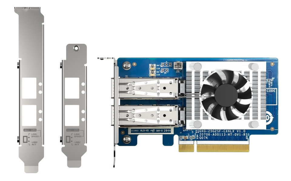 Zdjęcie produktu: Qnap QXG-25G2SF-CX6 2 x SFP28 25GbE PCIe Gen4 x8