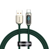 Miniatura zdjęcia: Kabel przewód USB Typ-C 100cm Baseus Display LCD Quick Charge 5A z obsługą szybkiego ładowania - zielony (CATSK-06)