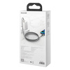 Miniatura zdjęcia: Kabel przewód USB Typ-C 100cm Baseus Display LCD Quick Charge 5A z obsługą szybkiego ładowania - srebrny (CATSK-0S)