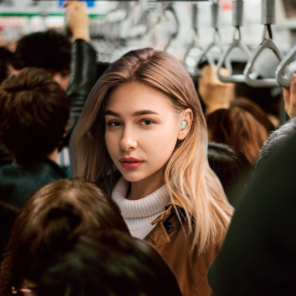 Słuchawki bezprzewodowe Baseus Encok TWS WM01, ładowanie indukcyjne, Bluetooth 5.0 - zielone (NGWM01-06)