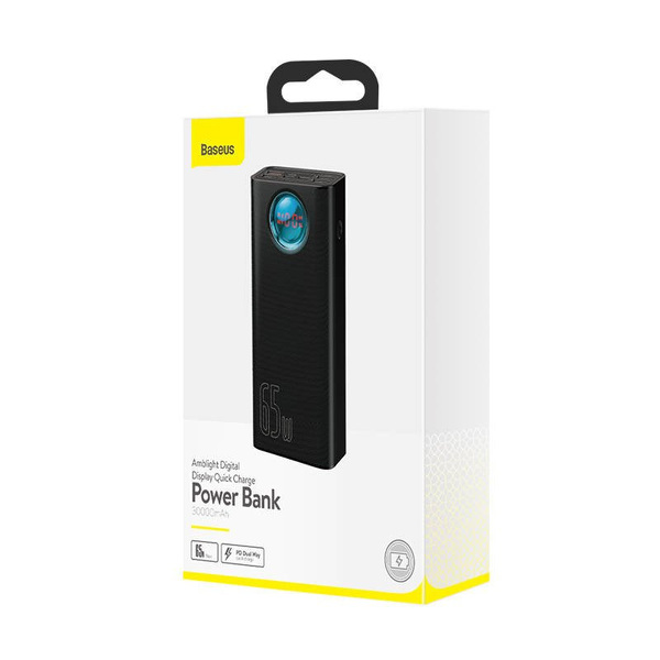 Zdjęcie produktu: Powerbank Baseus Amblight, 30000mAh, QC 3.0, PD, 3A, 4x USB / 1x USB Typ C, 65W - czarny (PPLG-A01