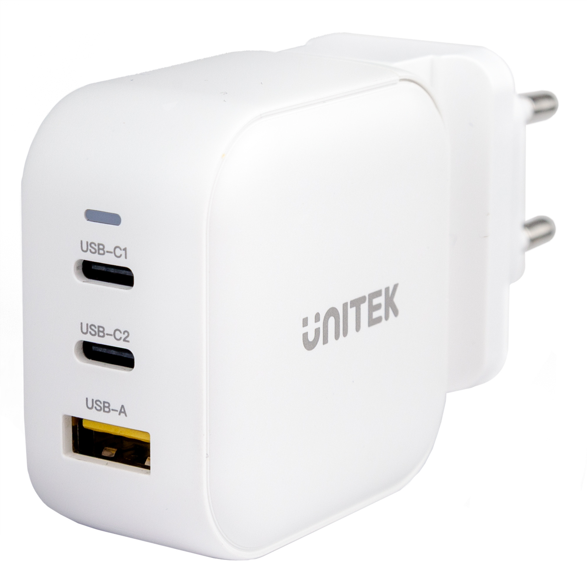 Ładowarka sieciowa Unitek GaN 1x USB, 2x USB TYP-C PD 66W QC 3.0 - biała (P1108AWH)