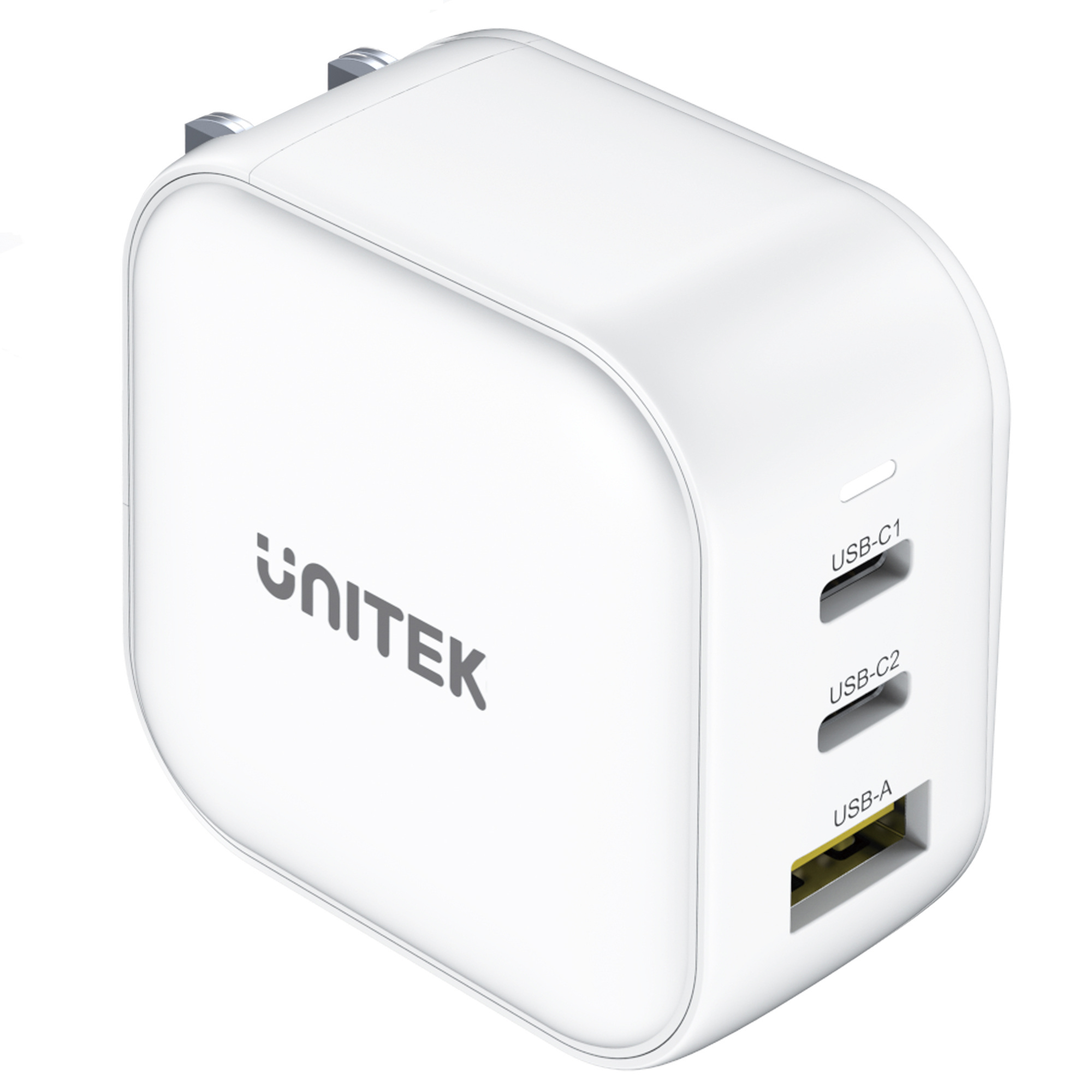 Ładowarka sieciowa Unitek GaN 1x USB, 2x USB TYP-C PD 66W QC 3.0 - biała (P1108AWH)
