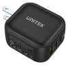 Miniatura zdjęcia: Ładowarka sieciowa Unitek GaN 1x USB, 2x USB TYP-C PD 66W QC 3.0 - czarna (P1108ABK)