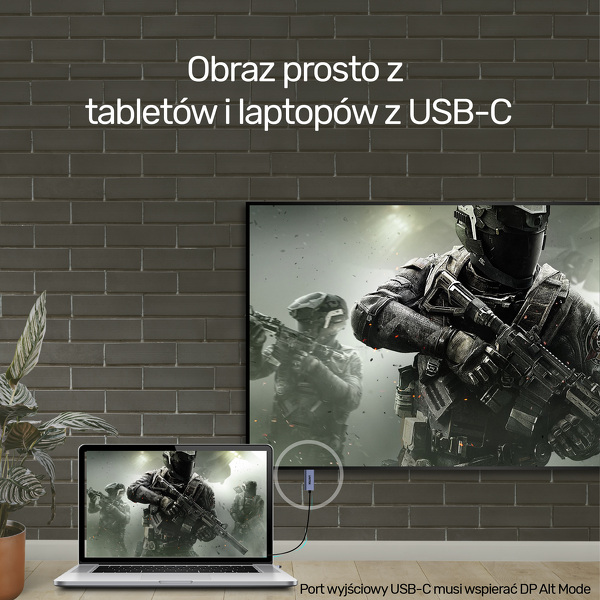 Zdjęcie produktu: Unitek Przewód USB Typ-C - DisplayPort 4K@60Hz kabel 1,8 m (V1409A)