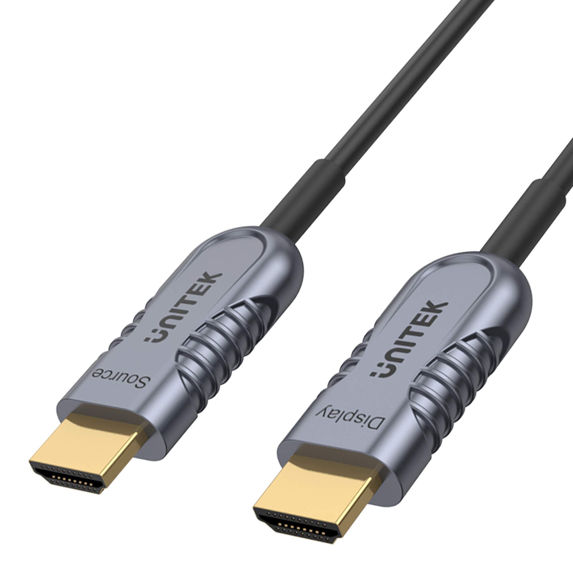Kabel HDMI 2.1 optyczny Unitek AOC 8K-60Hz, 4K-120Hz - 50m (C11033DGY) Kabel HDMI 2.1 optyczny Unitek AOC 8K-60Hz, 4K-120Hz - 50m (C11033DGY)