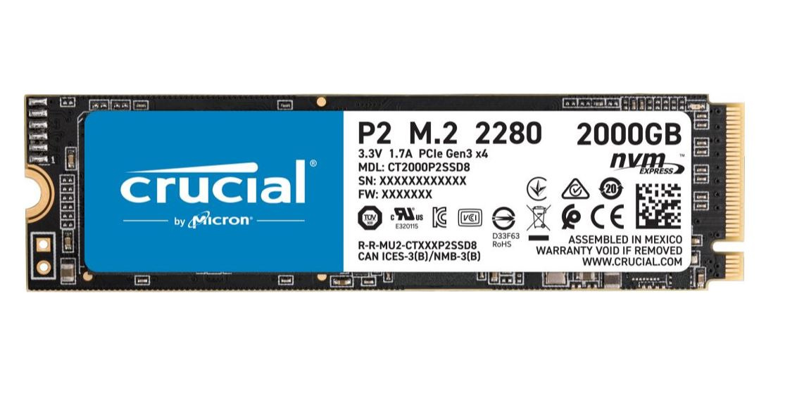 Dysk Crucial SSD P2 2TB M.2 PCIe NVMe Gen3 CT2000P2SSD8 Dysk Crucial SSD P2 2TB M.2 PCIe NVMe Gen3 CT2000P2SSD8