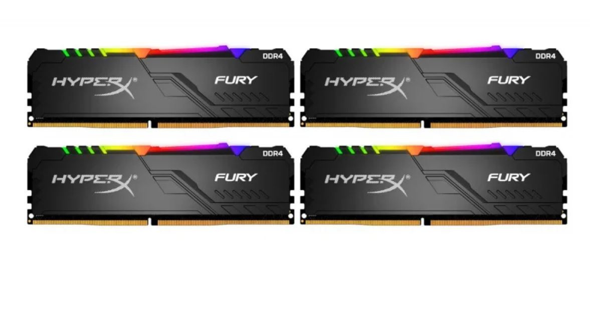 Pamięć HyperX 128GB (4x32GB) DDR4-3200 Non-ECC CL16 Fury RGB HX432C16FB3AK4/128