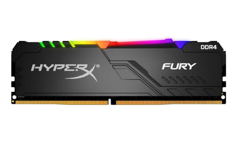 Zdjęcie produktu: Pamięć HyperX 128GB (4x32GB) DDR4-3200 Non-ECC CL16 Fury RGB HX432C16FB3AK4/128