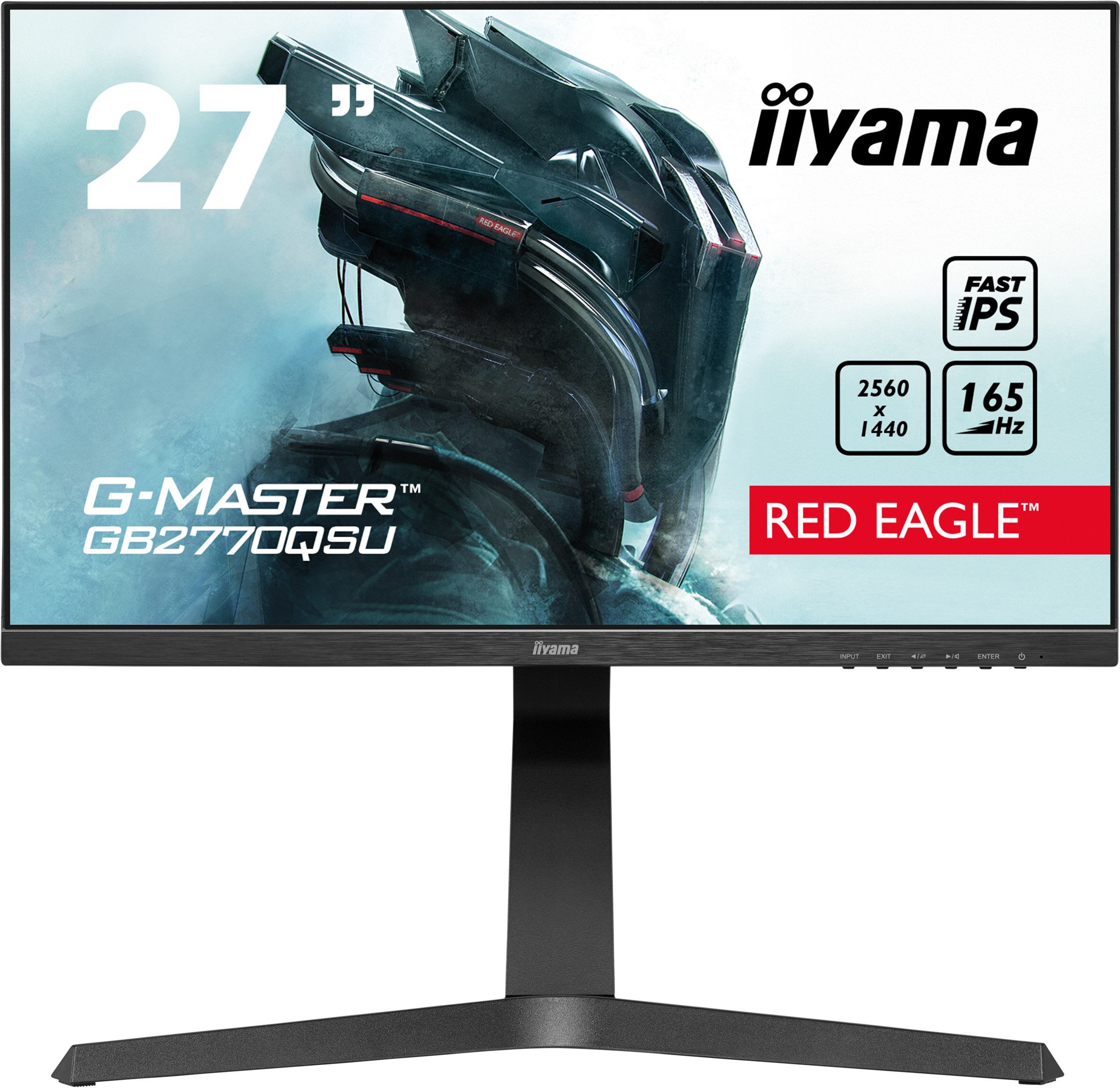 iiyama G-Master GB2770QSU-B1 Red Eagle 27" WQHD 165Hz 0,5ms FreeSync PIVOT- z gwarancją iiyama 3 lata - zero martwych pikseli 30 dni