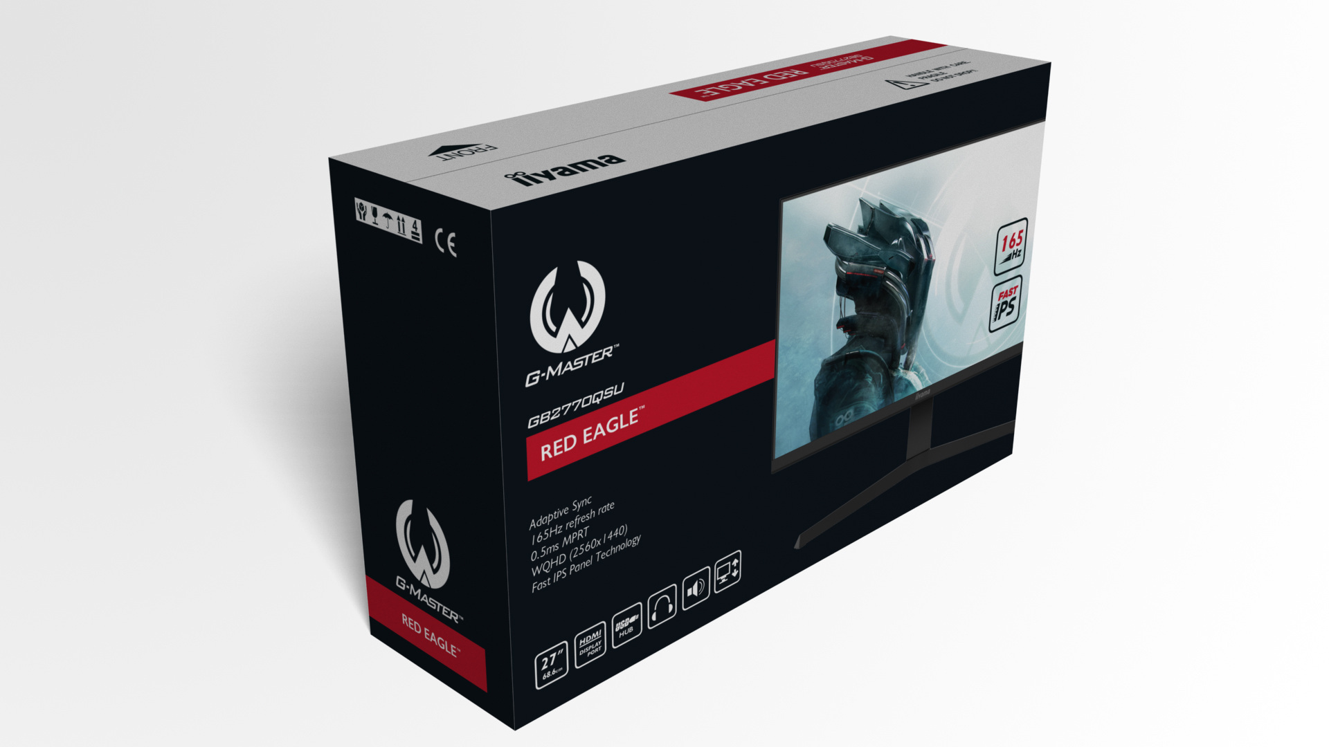 iiyama G-Master GB2770QSU-B1 Red Eagle 27" WQHD 165Hz 0,5ms FreeSync PIVOT- z gwarancją iiyama 3 lata - zero martwych pikseli 30 dni