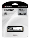 Miniatura zdjęcia: Dysk Kingston SSD SKC2500 250GB M.2 PCIe NVMe Gen3 3500/1200MB/s SKC2500M8/250G