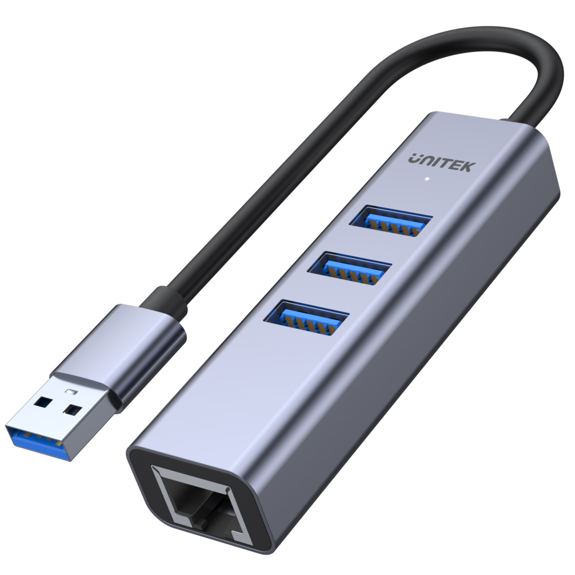 Unitek HUB USB 3 x USB 3.1 5 Gbps + RJ45 Ethernet 10/100/1000 (H1906A) Unitek HUB USB 3 x USB 3.1 5 Gbps + RJ45 Ethernet 10/100/1000 (H1906A)