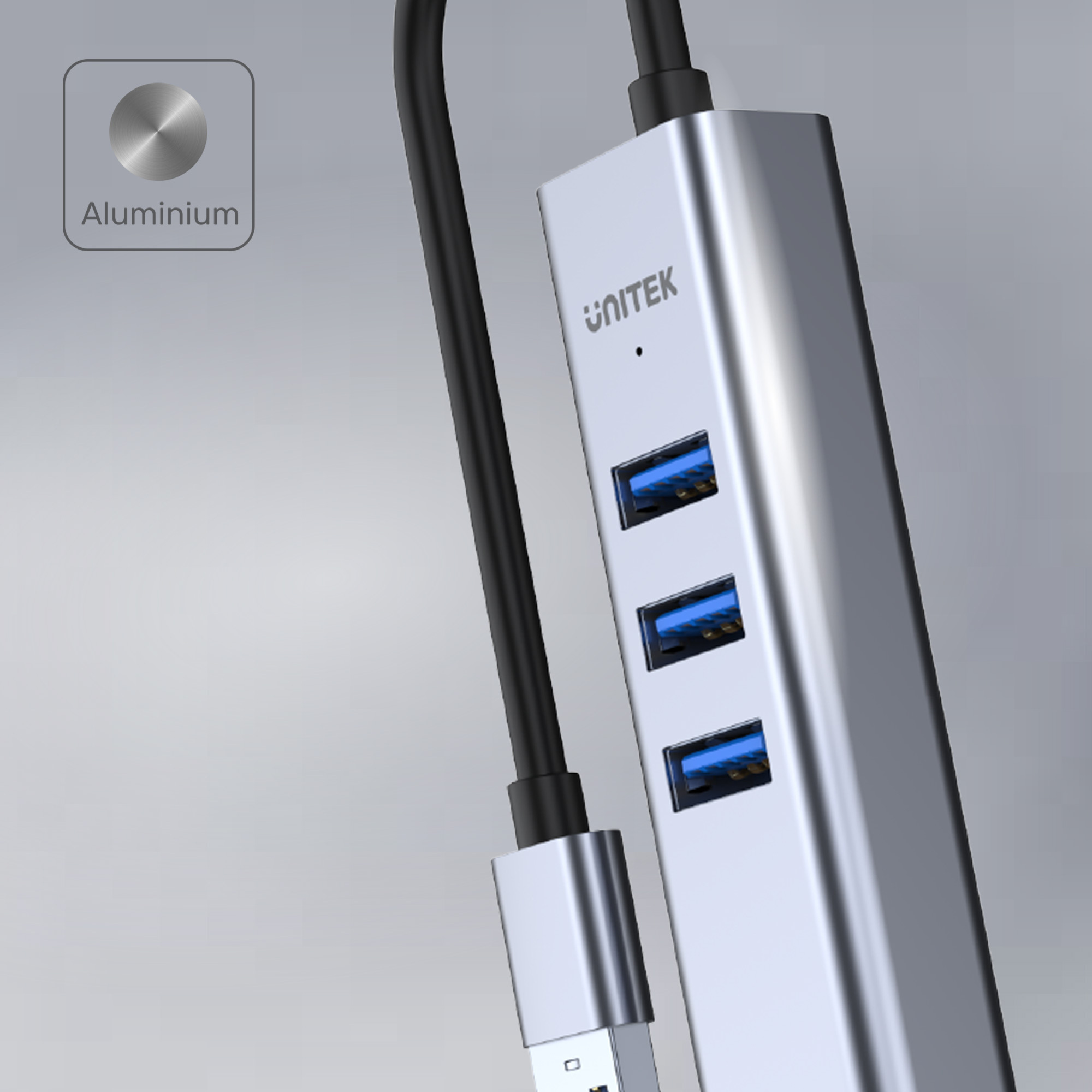 Unitek HUB USB 3 x USB 3.1 5 Gbps + RJ45 Ethernet 10/100/1000 (H1906A) Unitek HUB USB 3 x USB 3.1 5 Gbps + RJ45 Ethernet 10/100/1000 (H1906A)