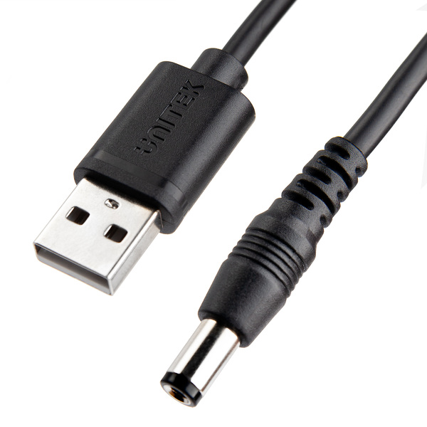 Zdjęcie produktu: Unitek kabel zasilający USB - wtyk DC 5.5/2.5mm 9V (Y-C4046BK)