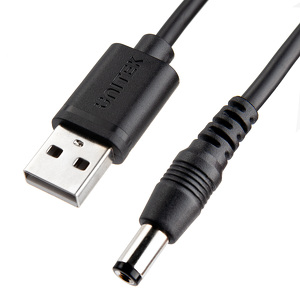 Miniatura produktu: Kabel zasilający USB - wtyk DC 5.5/2.5mm 9V Unitek 1,5m (Y-C4046BK)