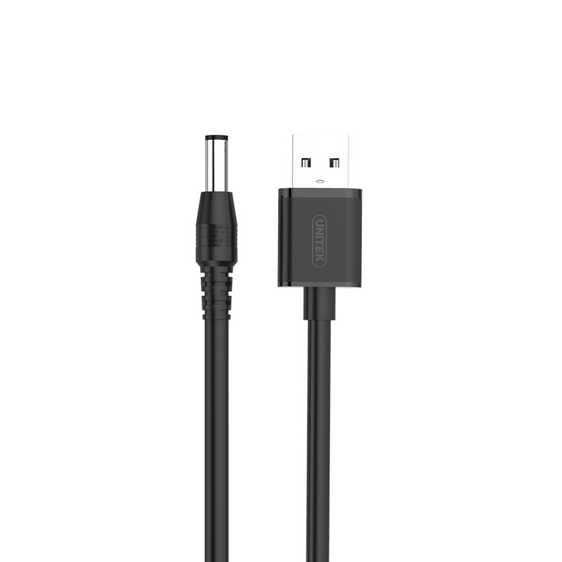 Unitek kabel zasilający USB - wtyk DC 5.5/2.5mm 9V (Y-C4046BK)