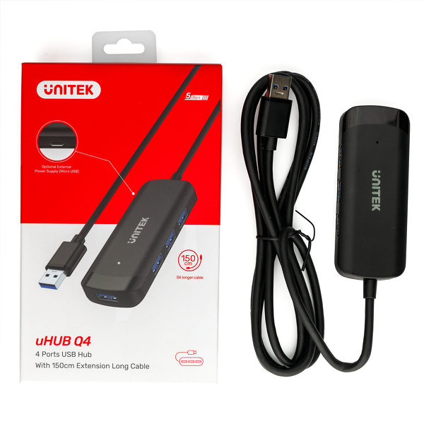 Zdjęcie produktu: Unitek HUB 4x USB 3.1 Gen 1 5Gbps 1.5M (H1111E)