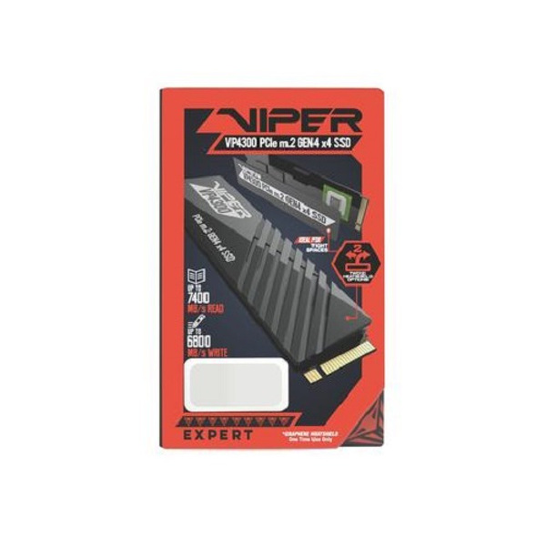 Zdjęcie produktu: Dysk Patriot Viper VP4300 SSD 2TB M.2 PCIe NVMe Gen4 (7400/6800 MB/s) VP4300-2TBM28H