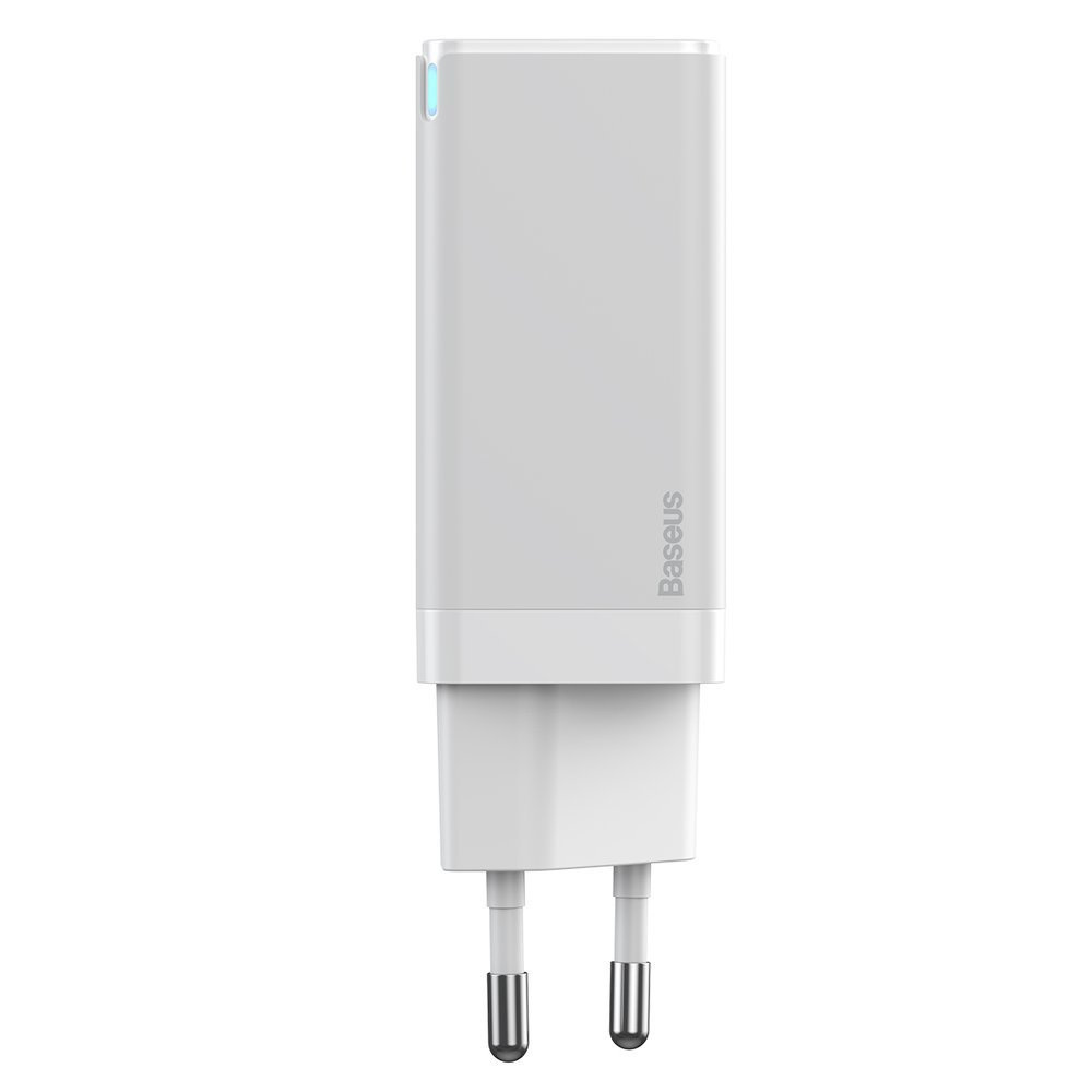 Ładowarka sieciowa Baseus GaN2 45W, USB / USB Typ-C Quick Charge 3.0 (azotek galu) biała (CCGAN-Q02)