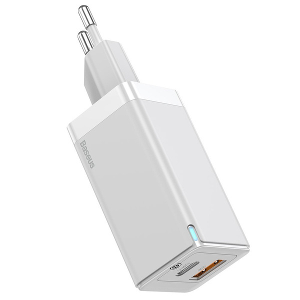 Zdjęcie produktu: Ładowarka sieciowa Baseus GaN2 45W, USB / USB Typ-C Quick Charge 3.0 (azotek galu) biała (CCGAN-Q02)