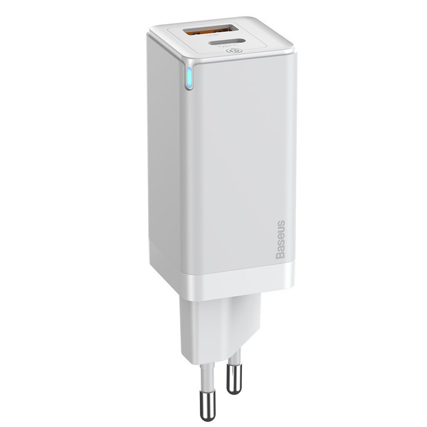 Zdjęcie produktu: Ładowarka sieciowa Baseus GaN2 45W, USB / USB Typ-C Quick Charge 3.0 (azotek galu) biała (CCGAN-Q02)