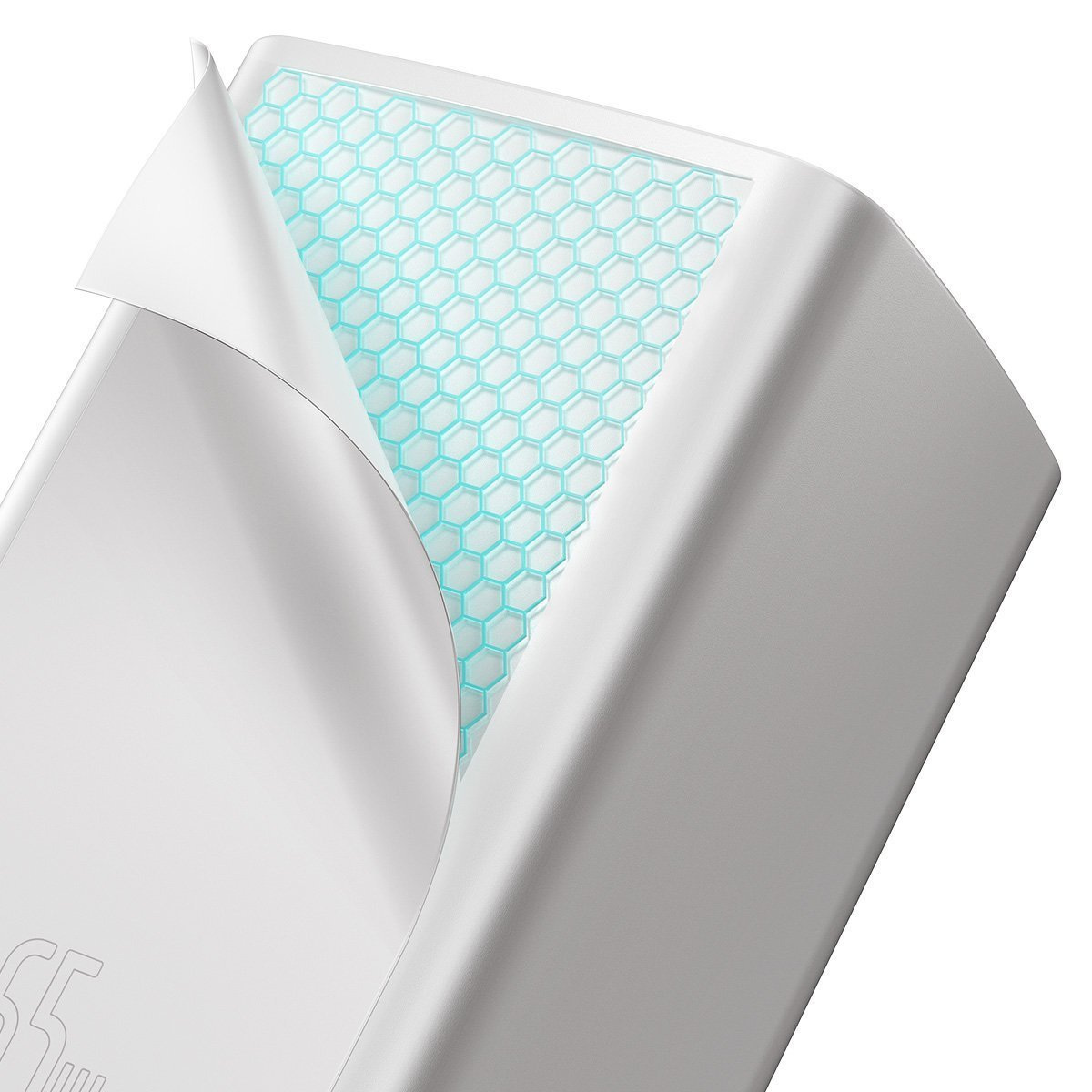 Ładowarka sieciowa Baseus GaN2 Lite 65W, USB / USB Typ-C Quick Charge 3.0 (azotek galu) biała (CCGAN2L-B02)