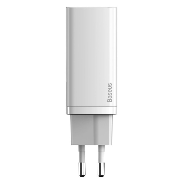 Zdjęcie produktu: Ładowarka sieciowa Baseus GaN2 Lite 65W, USB / USB Typ-C Quick Charge 3.0 (azotek galu) biała (CCGAN2L-B02)