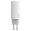 Miniatura zdjęcia: Ładowarka sieciowa Baseus GaN2 Lite 65W, USB / USB Typ-C Quick Charge 3.0 (azotek galu) biała (CCGAN2L-B02)
